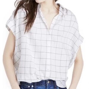 Madewell Oversized Grid Button-Up Shirt